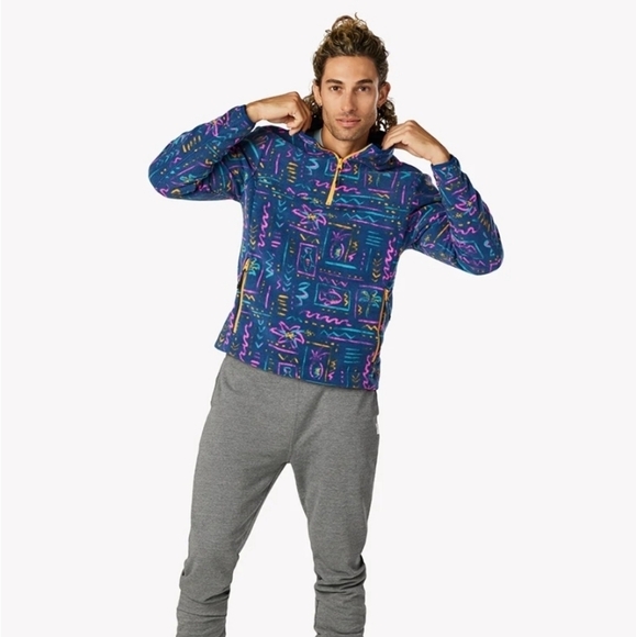 Chubbies BoomShakalaka Men's 1/4 Zip Fleece Pullover Jacket Sweater Size Small - Picture 2 of 9